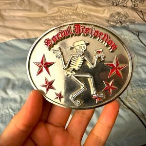 Social Distortion belt buckle